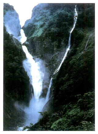 Shomyo Falls have been preserved on the Shomyo River in Toyama Prefecture.