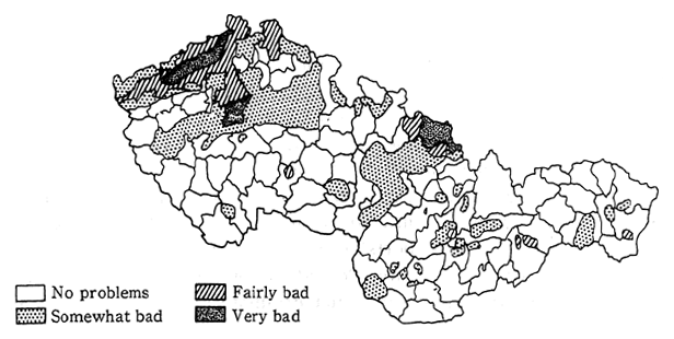 Fig. 1-1-35 State of Air Pollution in Czechoslovakia