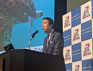 Opening remarks by State Minister of the Environment Ishihara at the
'G20 Resource Efficiency and Marine Plastic Litter Symposium'