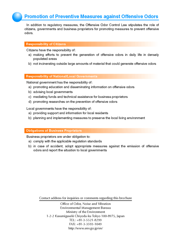 The Offensive Odor Control Law No.8 [MOE]