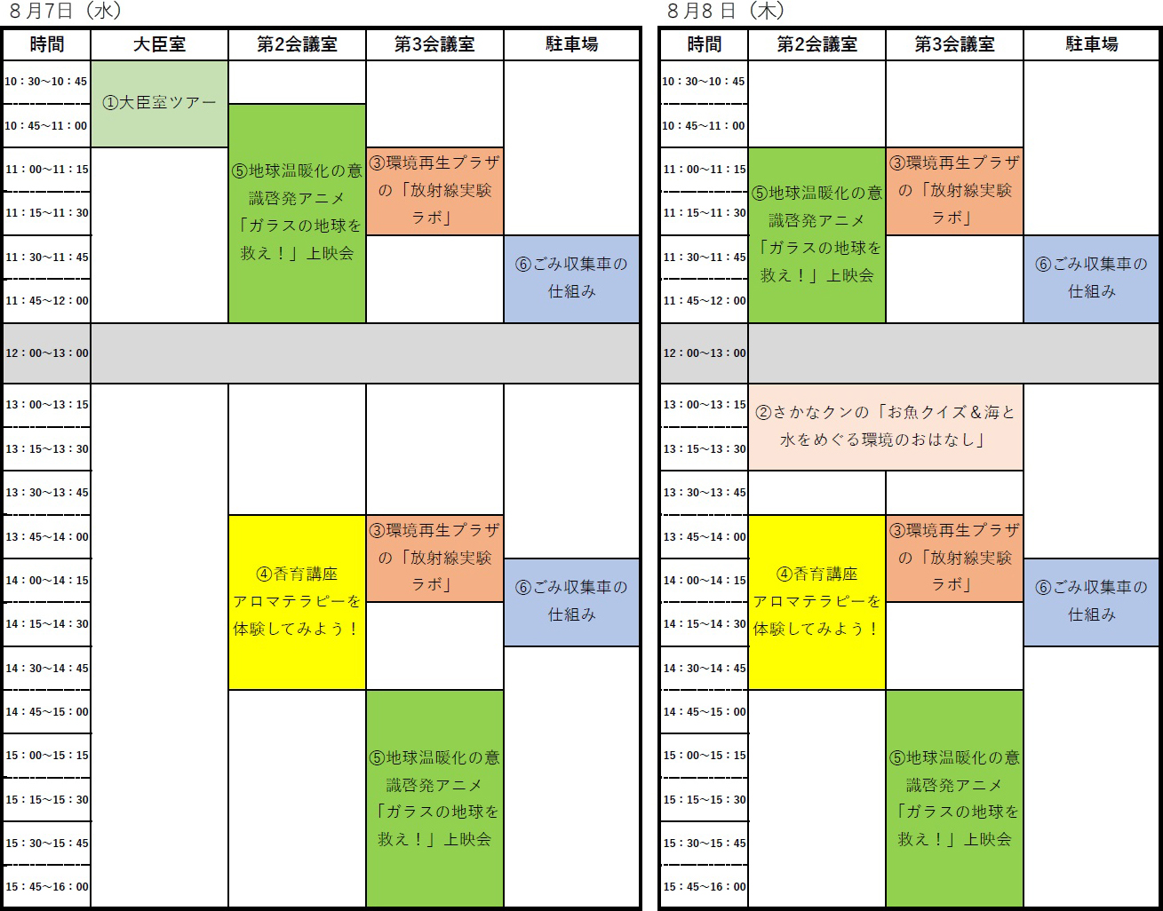 タイムテーブル