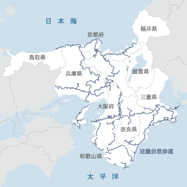 近畿自然歩道の地図