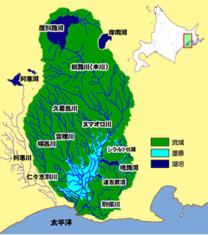 釧路湿原流域図