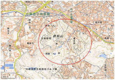 生田緑地 位置図