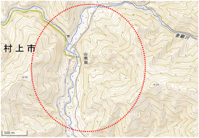 山熊田地区 位置図