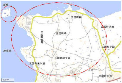 雄島・陣ケ岡地区 位置図