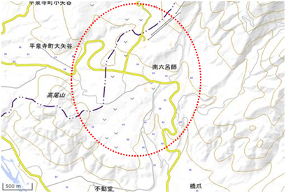 六呂師高原 位置図
