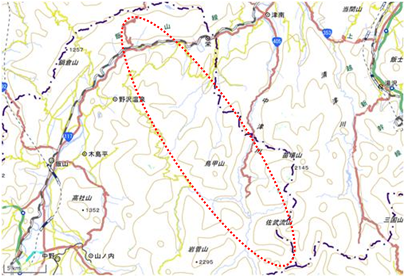 栄村域内の里地里山 位置図