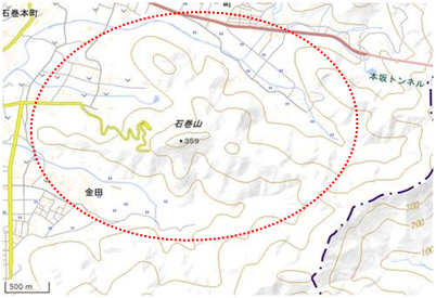 石巻山周辺 位置図