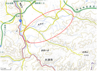大戸川流域の里地里山 位置図