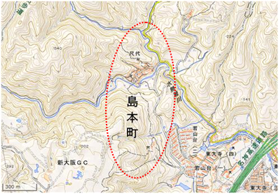 若山神社・尺代 位置図