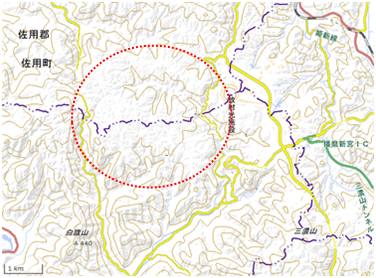 鞍居川流域の里山 位置図