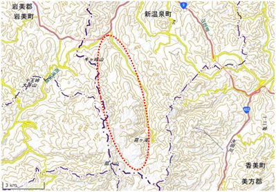 上山高原（エコミュージアム） 位置図