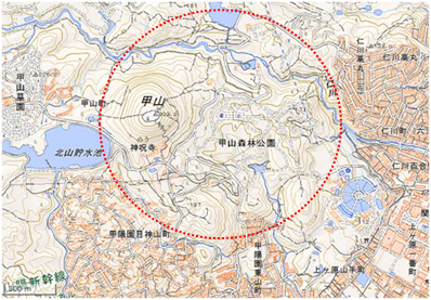 甲山グリーンエリア 位置図