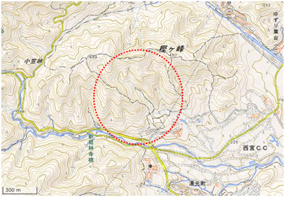 社家郷山 位置図