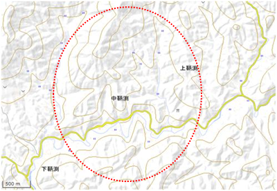 鞆渕地区 位置図