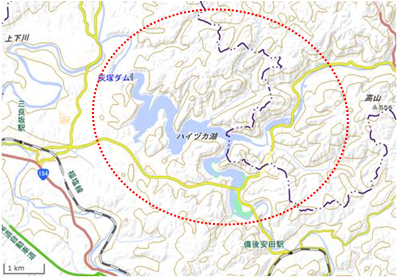 ハイヅカ湖地域 位置図