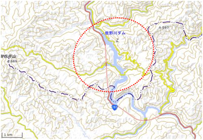 鹿野川ダム周辺 位置図