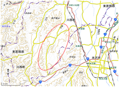東沢地区 位置図