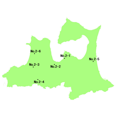 青森県　選定地分布図