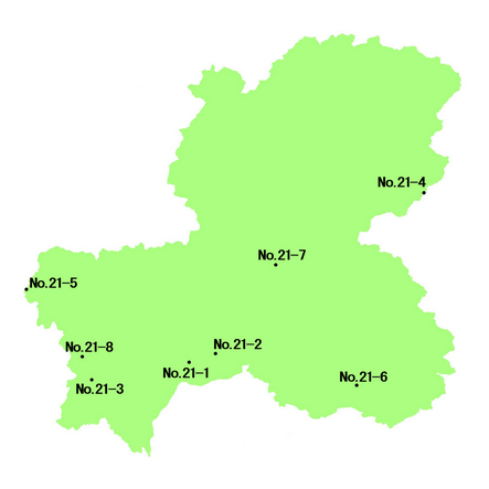 岐阜県 選定地分布図