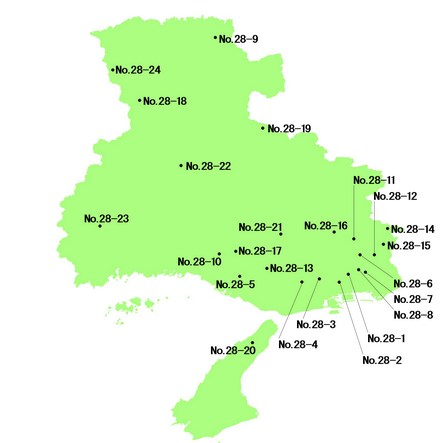 兵庫県 選定地分布図
