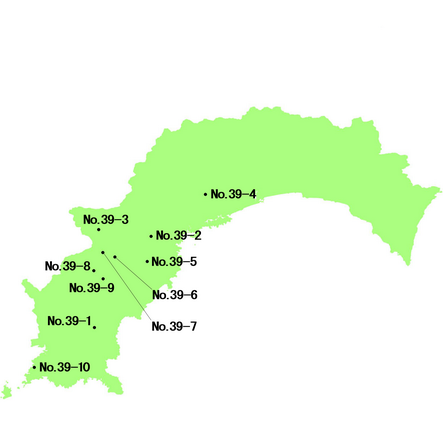 高知県 選定地分布図
