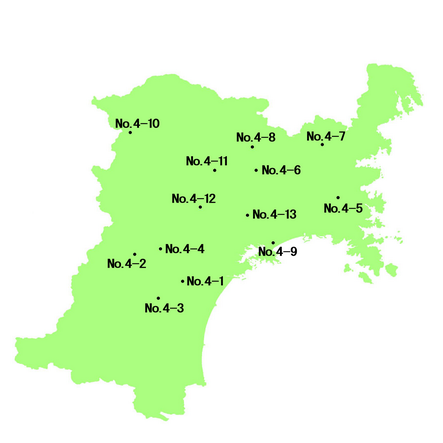 宮城県　選定地分布図