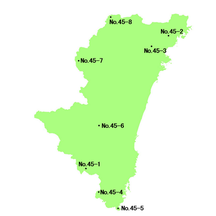 宮崎県 選定地分布図