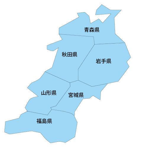 東北地方 位置図