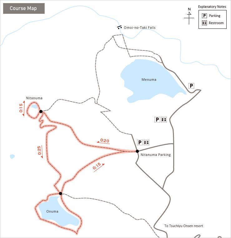 Nitanuma walk Map