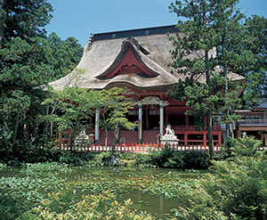 羽黒山にある出羽三山神社・三神合祭殿の写真