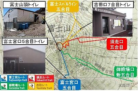 富士山公衆トイレ位置図