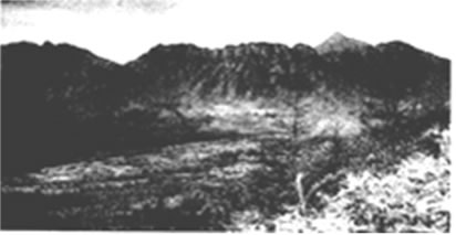 写真:戦後直後頃の越水ヶ原及び戸隠連峰