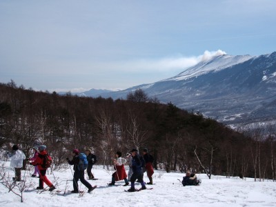 写真：スノーシュー村上山