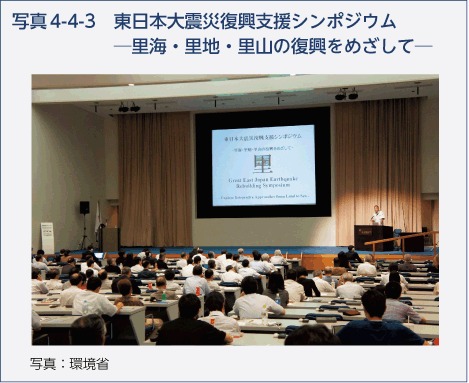 写真4-4-3　東日本大震災復興支援シンポジウム─里海・里地・里山の復興をめざして─