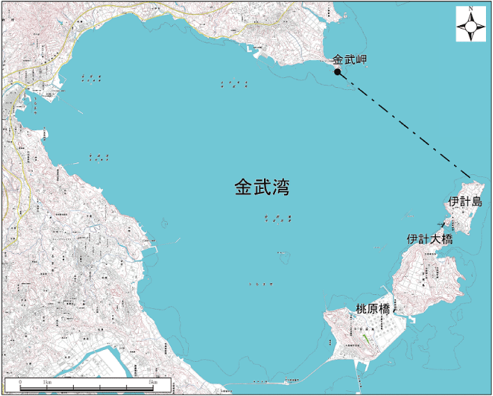 金武湾範囲または位置