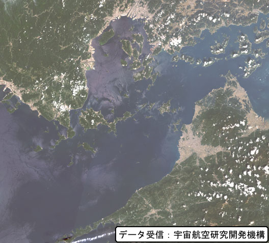 安芸灘・伊予灘のLandsat衛星画像