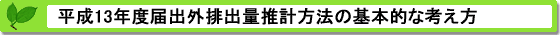 平成13年度届出外排出量の推計方法等の概要 基本的な考え方