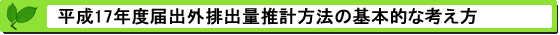 平成17年度届出外排出量の推計方法等の概要 基本的な考え方