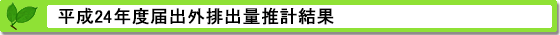 平成24年度届出外排出量の推計方法等の概要 推計結果