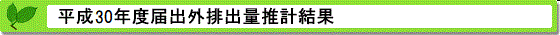 平成30年度届出外排出量の推計方法等の概要 推計結果