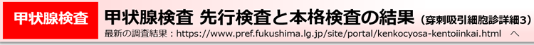甲状腺検査　先行検査と本格検査の結果（穿刺吸引細胞診詳細3）