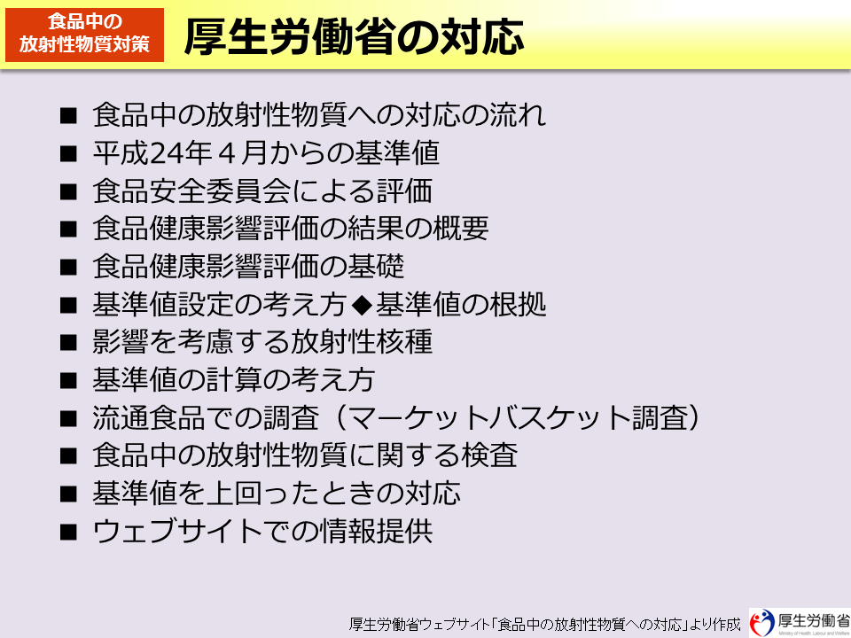 厚生労働省の対応