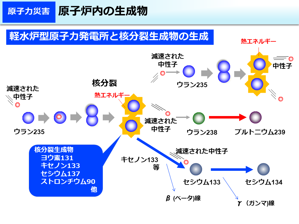 原子炉内の生成物