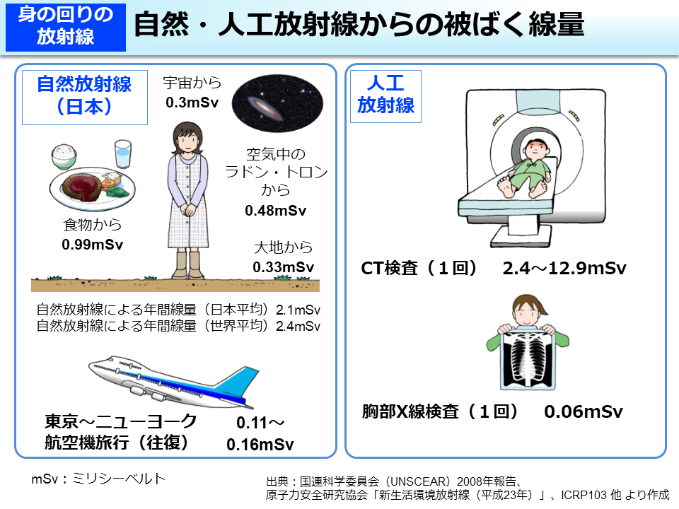 自然・人工放射線からの被ばく線量