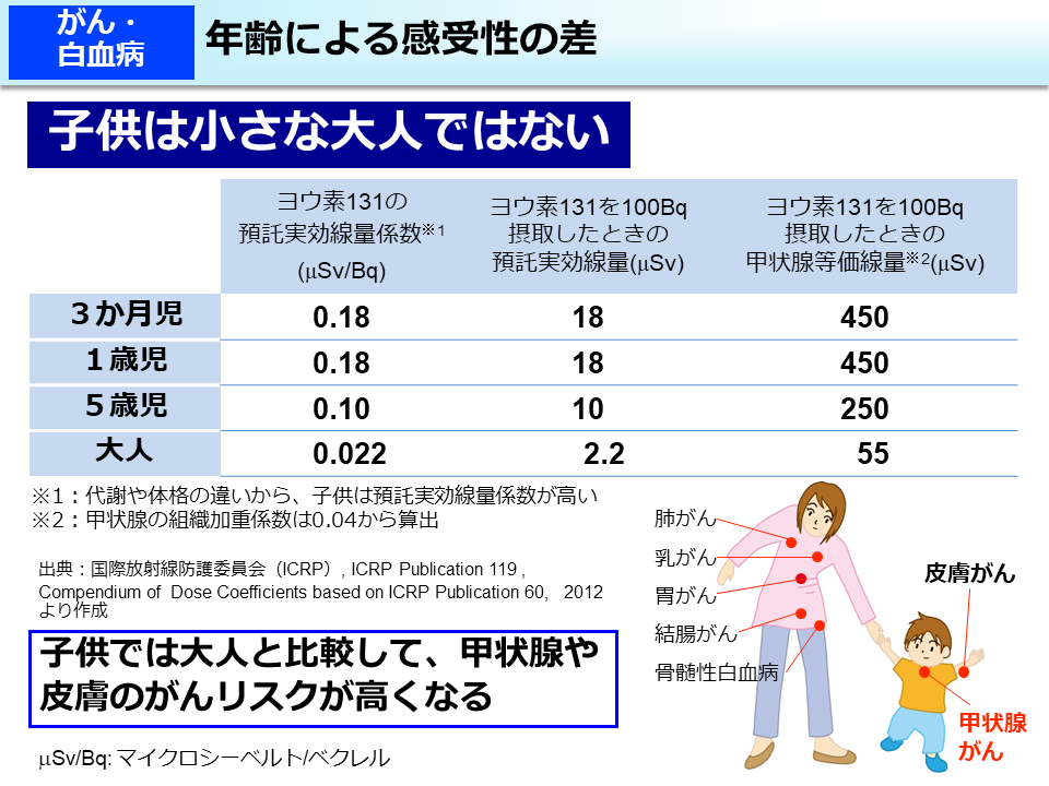 年齢による感受性の差