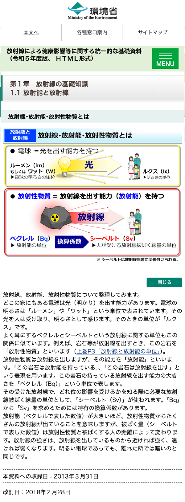 放射線･放射能･放射性物質とは