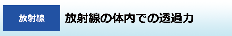 放射線の体内での透過力