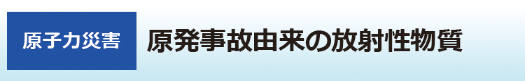 原発事故由来の放射性物質